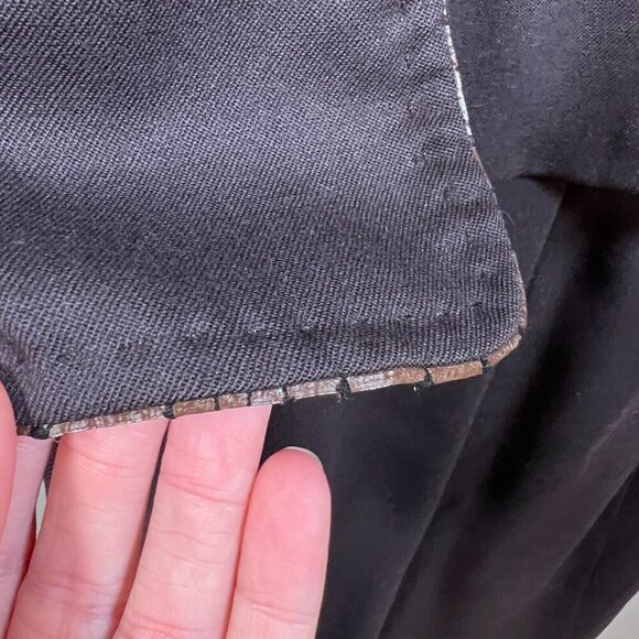 Vintage Valentino Dress Jacket Set Size 44 US 8 Brown Wool Career Business - Picture 8 of 16